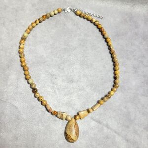 Picture Jasper Beaded Tribal Necklace